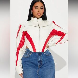 High Rises Faux Leather Jacket